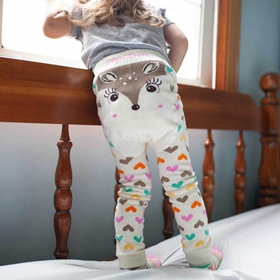 Zoocchini Fiona the fawn Children's leggings and socks 12-18 M
