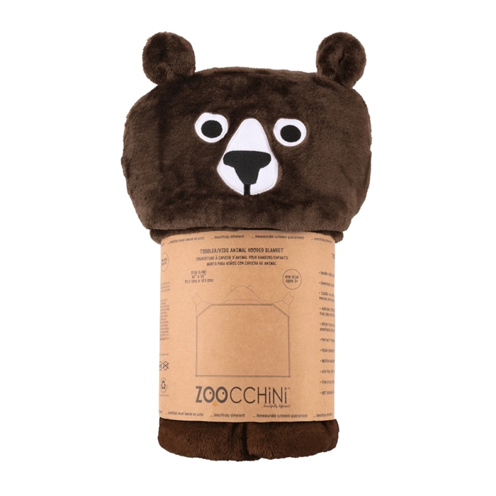 Zoocchini Bosley The Bear Детское одеяло с капюшоном
