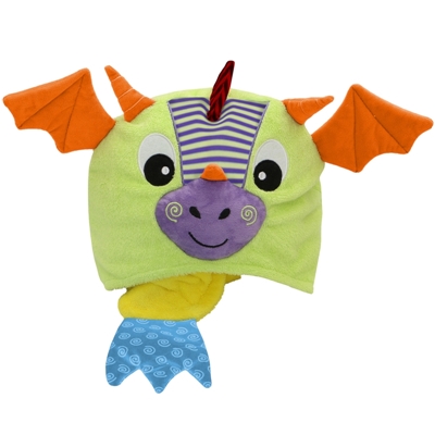 Zoocchini Drool draakon laste rätik kapuutsiga
