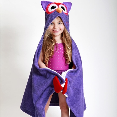 Zoocchini Olive the owl Bērnu dvielis ar kapuci