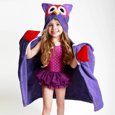 Zoocchini Olive the owl Bērnu dvielis ar kapuci