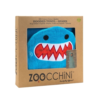 Zoocchini Sherman hai Laste rätik kapuutsiga