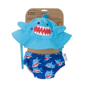 Zoocchini Sherman the shark Комплект для купания - плавки и панамка 3-6 M
