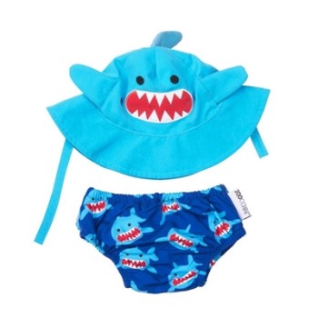 Zoocchini Sherman the shark Bērnu komplekts peldēšanāi - peldbiksēs un panama 3-6 M