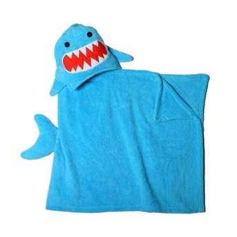 Zoocchini Sherman hai Laste rätik kapuutsiga