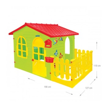 Mochtoys Bērnu dārza mājiņa ar sētiņu 190x127x118  cm 12243