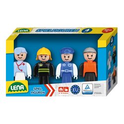 Lena Cilvēciņu komplekts (ārsts, ugunsdzēsējs, policists, celtnieks) Truxx 4 gb kastē Čehija L04490