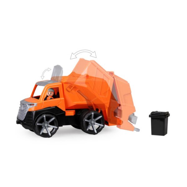 Lena Atkritumu izvedējs ar cilvēciņu Truxx2 27 cm (ar gum. riteņiem, kastē) L04514