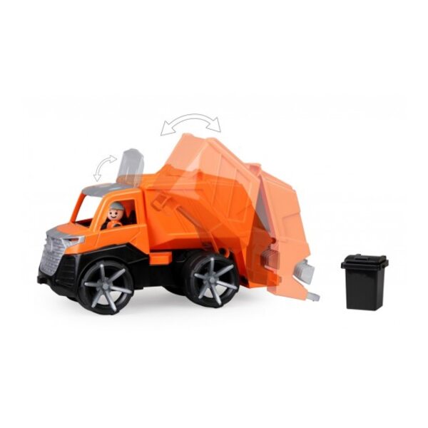 Lena Atkritumu ma&scaron;īna ar cilvēciņu Truxx2 33 cm (ar gum. riteņiem, kastē) L04534