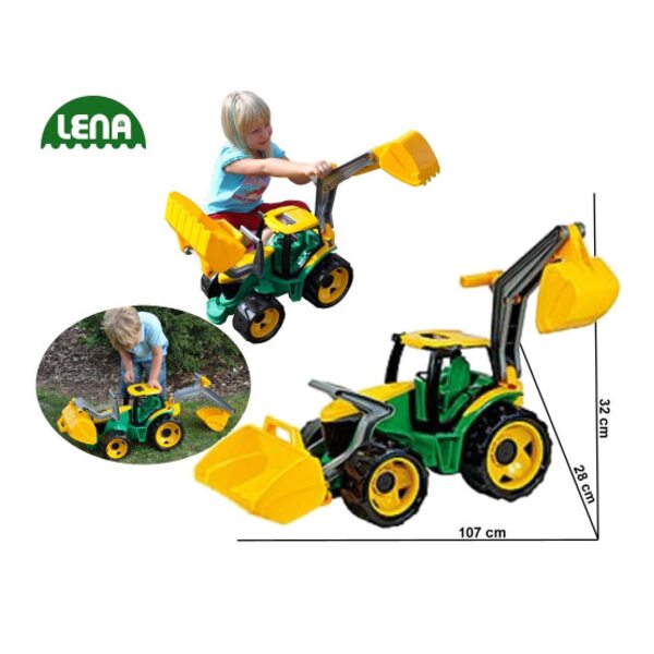 Lena Traktors LENA MAXI ar kausu un iekrāvēju  107 cm L02080 (kastē)