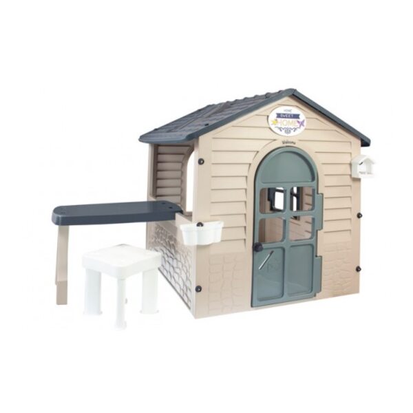 Mochtoys Bērnu dārza mājiņa ar galdu un krēslu 122x175x120,5 cm 13010, Mochtoys