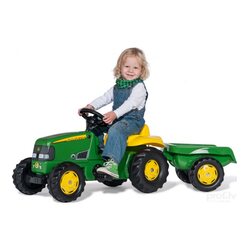 Rolly Toys Bērnu traktors ar pedāļiem ar piekabi rollyKid John Deere  (2,5-5 gadiem) Vācija 012190