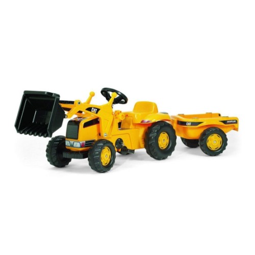 Rolly Toys Pedāļu traktors ar kausu  un piekabi Rolly Kid CAT 023288  (2,5-5 gadiem) Vācija