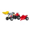 Rolly Toys Vaikiškas traktorius su pedalais rollyKid Steyr su kaušu ir priekaba (2,5-5 metų) 023936 Vokietija