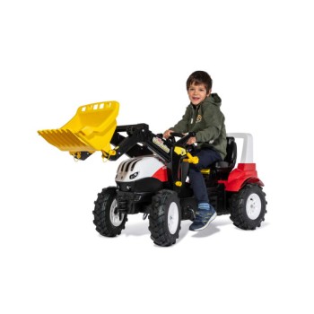 Rolly Toys Traktors ar pedāļiem ar kausu un piepū&scaron;. riteņ. rollyFarmtrac Premium II Steyr 6300 Terrus CVT (3 - 8 gadiem ) Vācija 730025