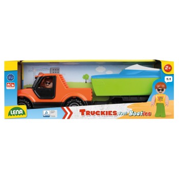 Lena Pikaps Lena Truckies ar piekabi in laivu 36,5 cm (kastē) L01633
