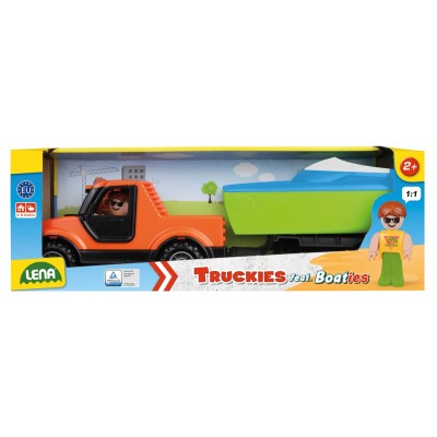 Lena Pikaps Lena Truckies ar piekabi in laivu 36,5 cm (kastē) L01633