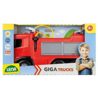 Lena Ugunsdzēsēju ma&scaron;īna liela ar pagarināmām kāpnēm un ūdens strūklu Fire Brigade Arocs kastē Lena Čehija 66 cm L02158