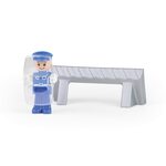 Lena Policijas ma&scaron;īna ar cilvēciņu un barjeru Truxx 29 cm Čehija L04455 kastē