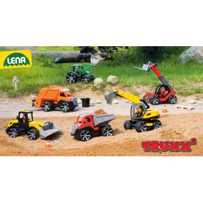 Lena Atkritumu izvedējs ar cilvēciņu Truxx2 27 cm (ar gum. riteņiem, kastē) L04514