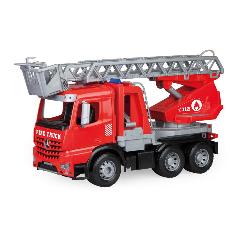 Lena Ugunsdzēsēju ma&scaron;īna ar pagarināmām kāpnem un ūdens strūklu Worxx  Mercedes Arocs 52 cm L04615 kastē Lena Čehija