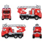 Lena Ugunsdzēsēju ma&scaron;īna ar pagarināmām kāpnem un ūdens strūklu Worxx  Mercedes Arocs 52 cm L04615 kastē Lena Čehija