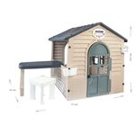 Mochtoys Bērnu dārza mājiņa ar galdu un krēslu 122x175x120,5 cm 13010, Mochtoys