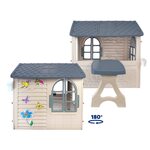 Mochtoys Bērnu dārza mājiņa ar galdu un krēslu 122x175x120,5 cm 13010, Mochtoys