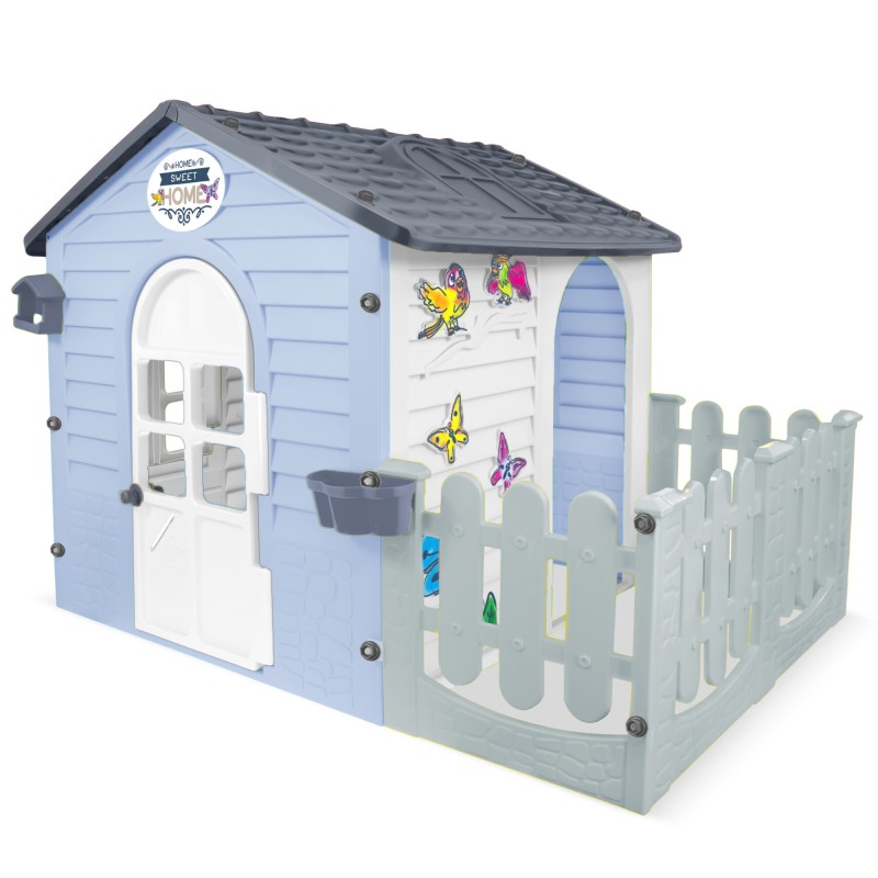 Mochtoys Dārza mājiņa ar žogu (gai&scaron;i zila) 13180, Mochtoys