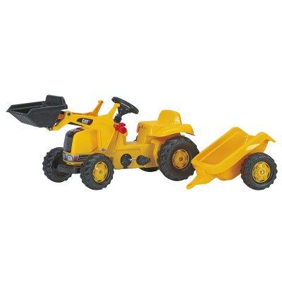 Rolly Toys Pedāļu traktors ar kausu  un piekabi Rolly Kid CAT 023288  (2,5-5 gadiem) Vācija