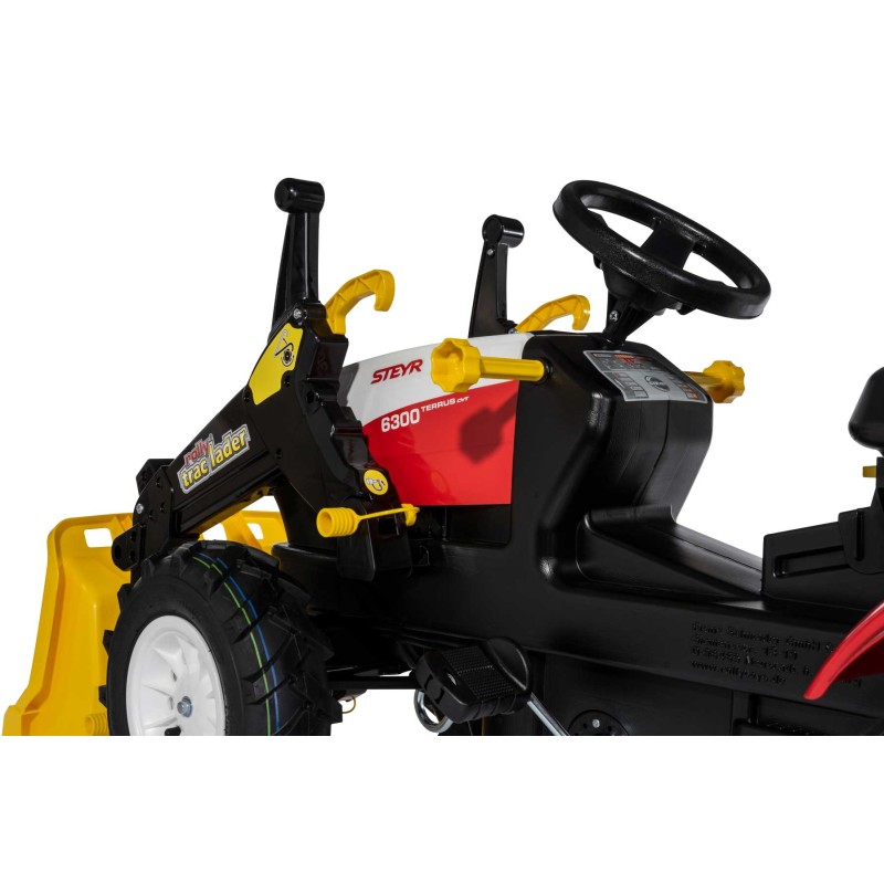 Rolly Toys Traktors ar pedāļiem ar kausu un piepū&scaron;. riteņ. rollyFarmtrac Premium II Steyr 6300 Terrus CVT (3 - 8 gadiem ) Vācija 730025