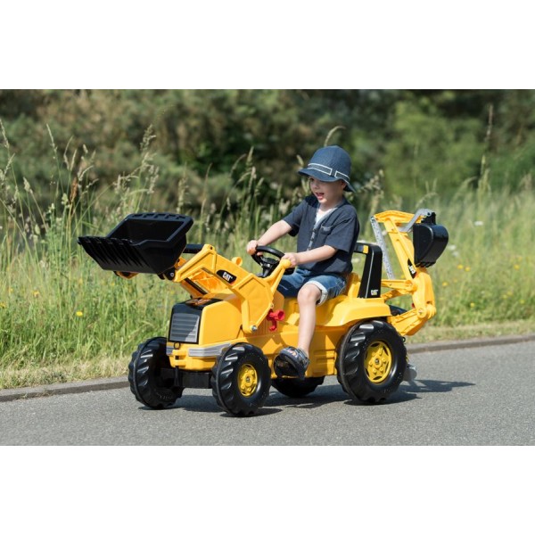 Rolly Toys Pedāļu traktors ar diviem kausiem rollyJunior CAT (3-8 gadiem) 813001