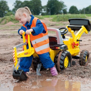 Rolly Toys Pedāļu traktors ar diviem kausiem rollyJunior CAT (3-8 gadiem) 813001